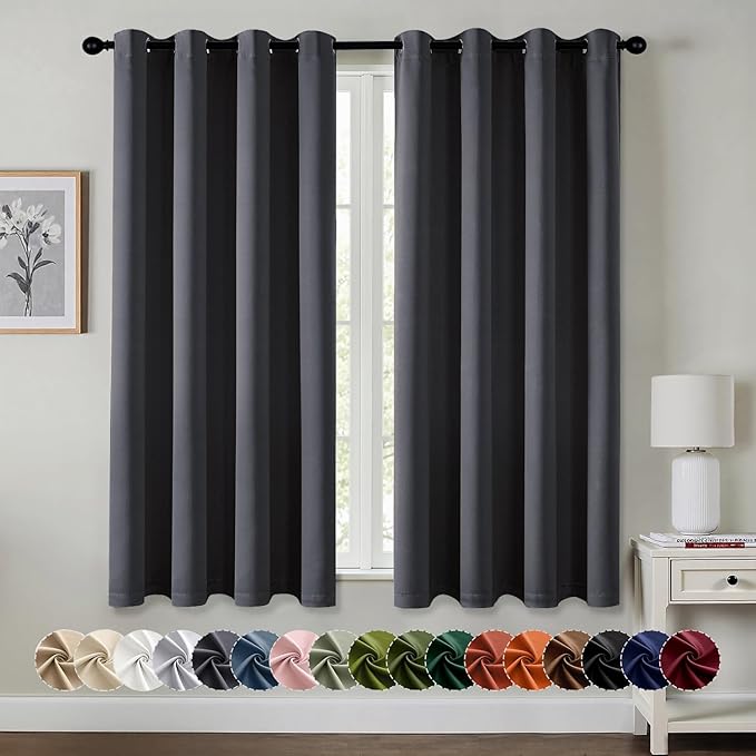 MIULEE Blackout Curtains for Bedroom Living Room 2 Panels, Thermal Insulated