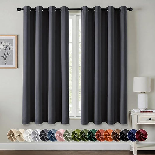 MIULEE Blackout Curtains for Bedroom Living Room 2 Panels, Thermal Insulated