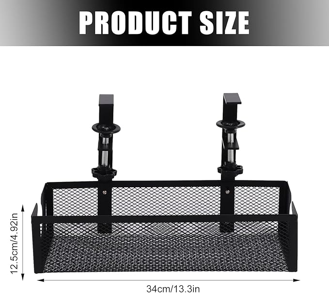 Cable Management Box Under Desk,Carbon Steel Cord Organizer - Desk Cable Management Tray - for Family Friends Students Adults Men Women Home Indoor Office Study Kitchen