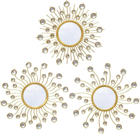 Mirror Wall Decor Wall Mirrors Decorative Sunburst Boho Mirror Gold Mirror Wall