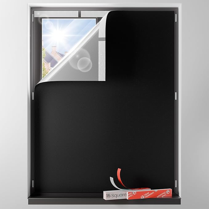 Sumobaby Blackout Curtains for Bedroom Portable 35"x72", No Drill Blackout