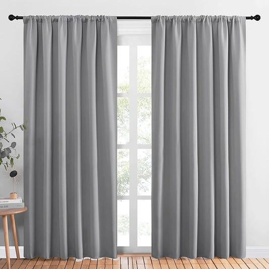 NICETOWN Blackout Curtain Panels 84 inches Long