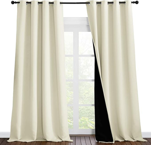 NICETOWN Cold Reducing Curtains, Thermal Insulated 100% Blackout Curtains