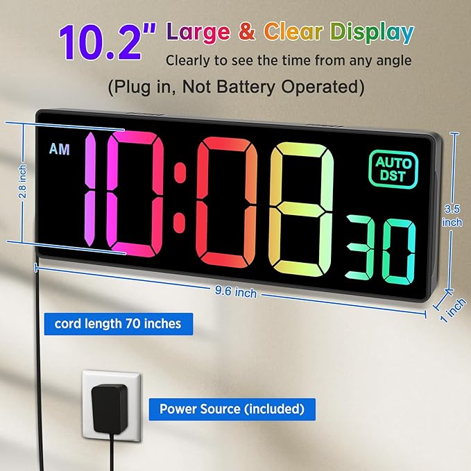 Soobest Digital Wall Clock