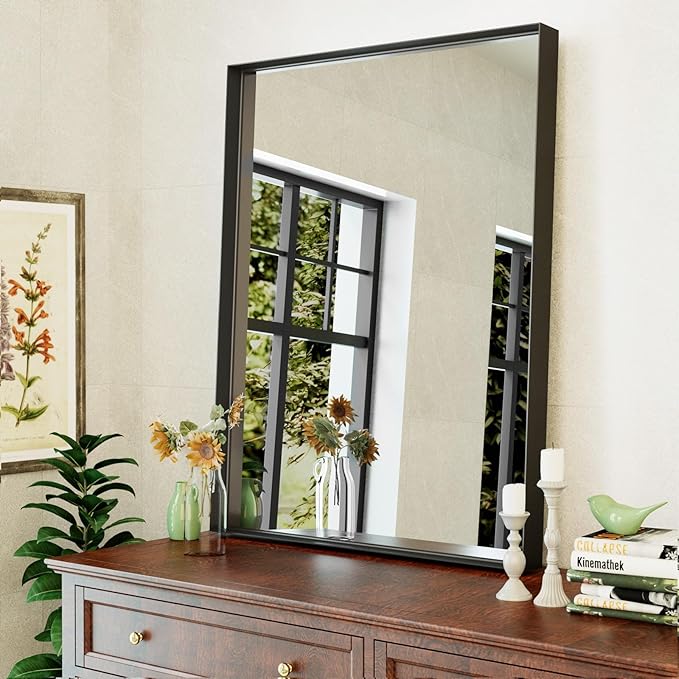 48”x 36” Black Bathroom Mirrors