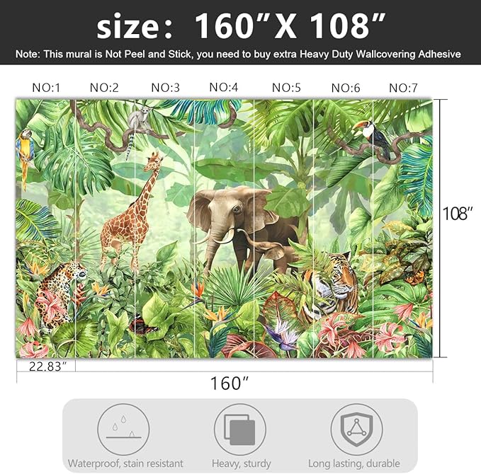 -Green Rainforest Plants Animals Tiger Cloth Wallpaper Jungle Plants Banana