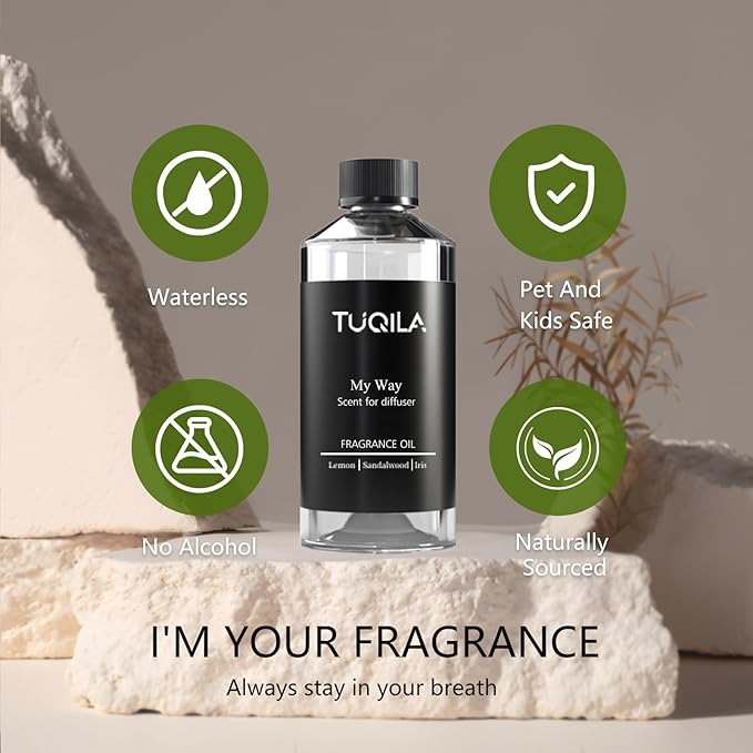 My Way 500ML Hotel Luxury Essential Oil for Diffuser, 5 Star Hotel Scent Oil (Sandalwood, Lemon, Lirs) Long-Lasting Premium Fragrance Oils, Idea Spa & Waterless for Home, Office, Car