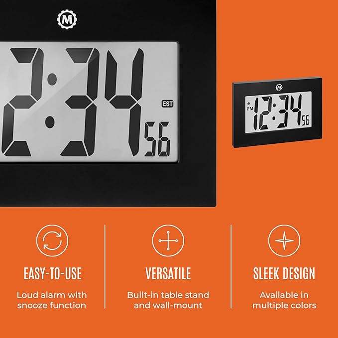 MARATHON Large Digital Wall Clock