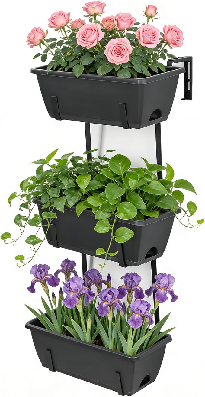 OYEAL Railing Planter Box Outdoor Deck Railing Planter Boxes Window Boxes