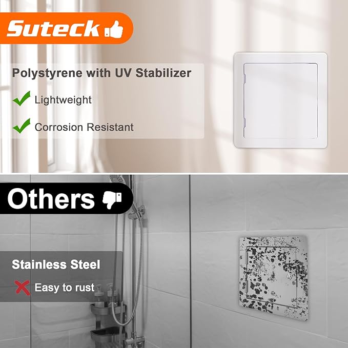 Suteck Plastic Access Panel for Drywall Ceiling 16 x 16 Inch Reinforced