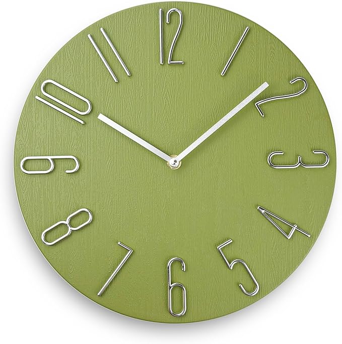 Wall Clock, Silent Clock, Wall Clocks Battery Operated， 12 inch Modern Wall