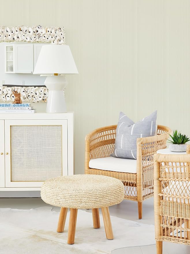 Orainege Peel and Stick Wallpaper Cream Beige Wallpaper Textured Contact Paper
