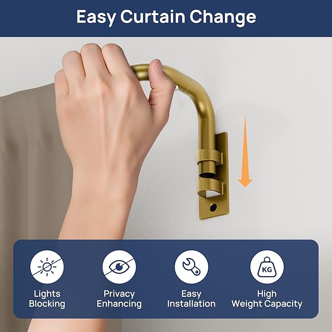 ENJOYBASICS Blackout Curtain rod