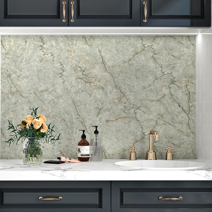Marble Contact Paper for Countertops Waterproof Marble Wallpaper Peel and Stick