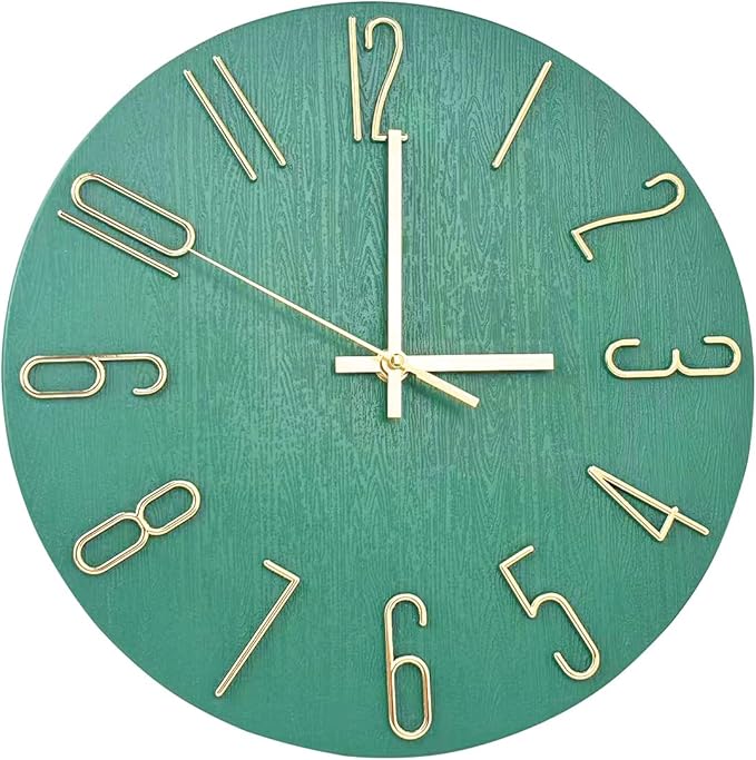 Wall Clock, Silent Clock, Wall Clocks Battery Operated， 12 inch Modern Wall