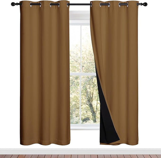 NICETOWN Full Shade Curtain Panels, Pair of Thermal Insulated & Energy