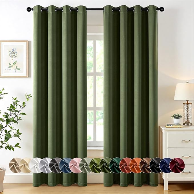 MIULEE Blackout Curtains for Bedroom Living Room 2 Panels, Thermal Insulated