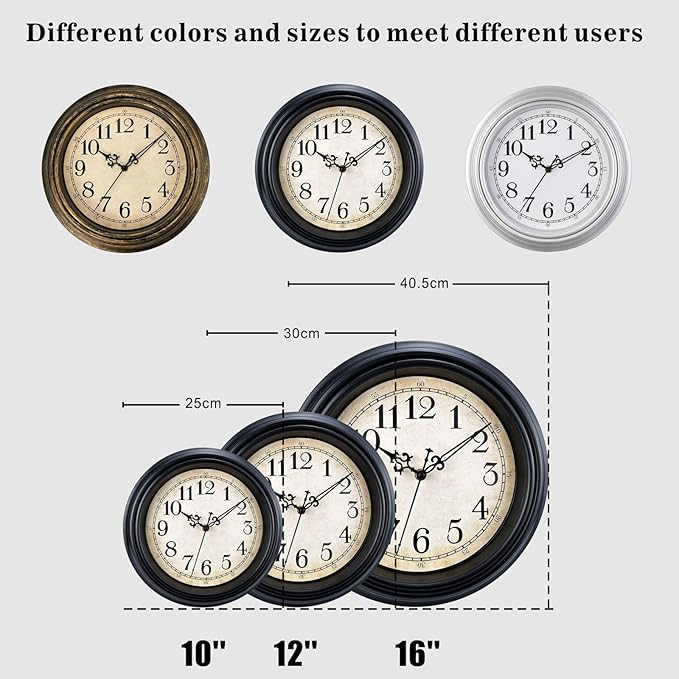 Plumeet Small Retro Wall Clock