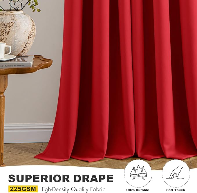 MIULEE Blackout Curtains for Bedroom Living Room 2 Panels, Thermal Insulated