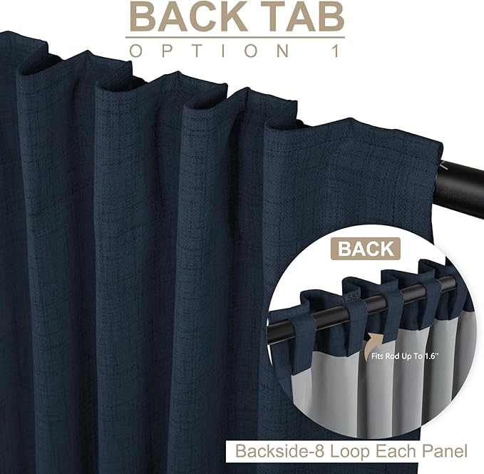100% Blackout Shield Linen Blackout Curtains