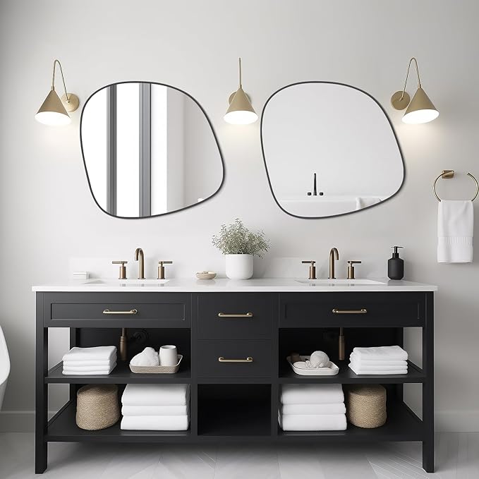WallBeyond Asymmetrical Mirror, Irregular Wall Mirror, Wall Mirrors Decorative