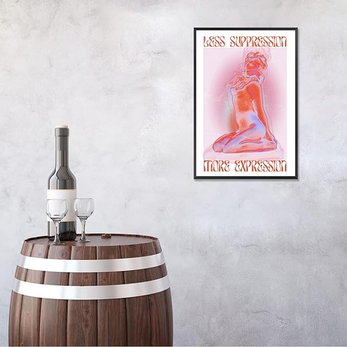 Spiritual Affirmation Art Poster Pink Woman Canvas Wall Art Aesthetic Pictures