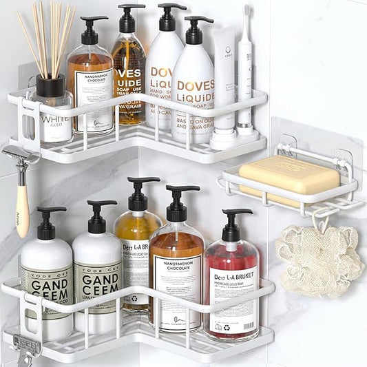YASONIC Shower Caddy Corner, No Drilling Shower Organizer Corner
