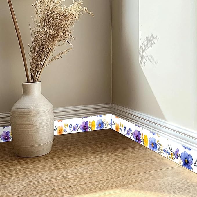 HOMETITUTE Wallpaper Border 4x196 Inch Peel and Stick Wall Border Wallpaper