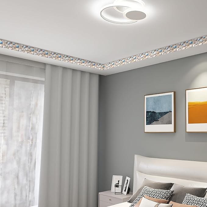 HOMETITUTE Wallpaper Border Peel and Stick Coastal Seashell Texture Decorative