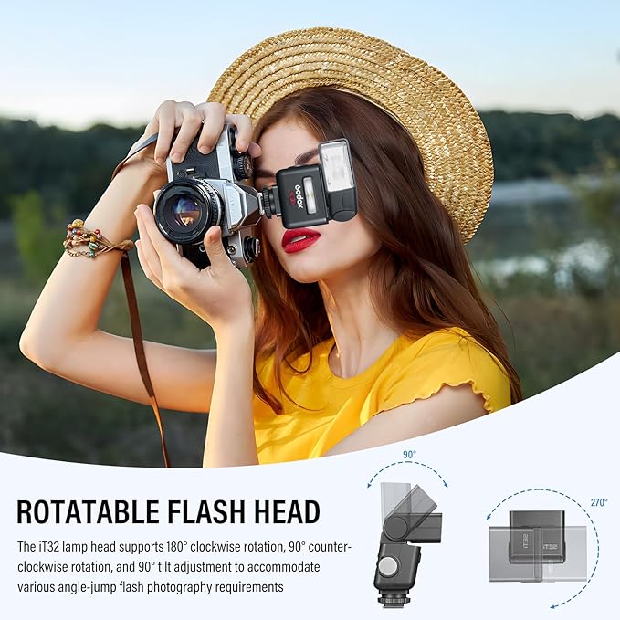 Godox IT32 TTL Camera Flash for Nikon with X5N Trigger & Diffuser kit,Magnetic Hotshoe & Trigger 2-in-1,2.4G Wireless,HSS 1/8000s,GN18,LED Modeling Lamp,Colorful Touch Screen,Rotatable Flash Head