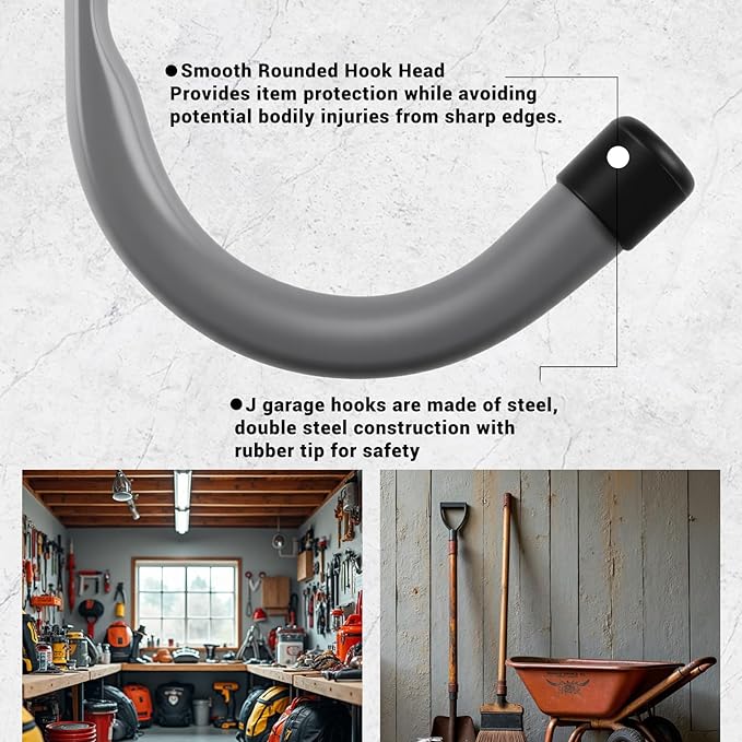 HOME MASTER HARDWARE 12 Pack 4-Inch Heavy Duty Garage Storage Wall Hooks