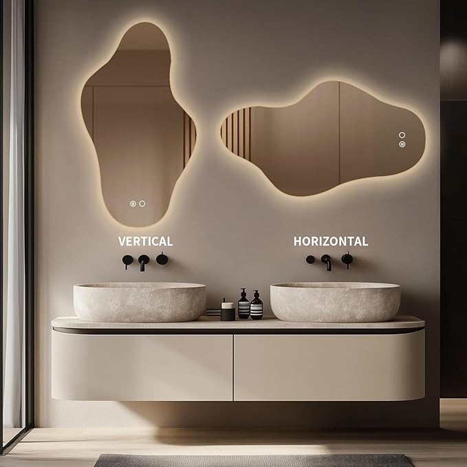 Modern Irregular LED Bathroom Mirror