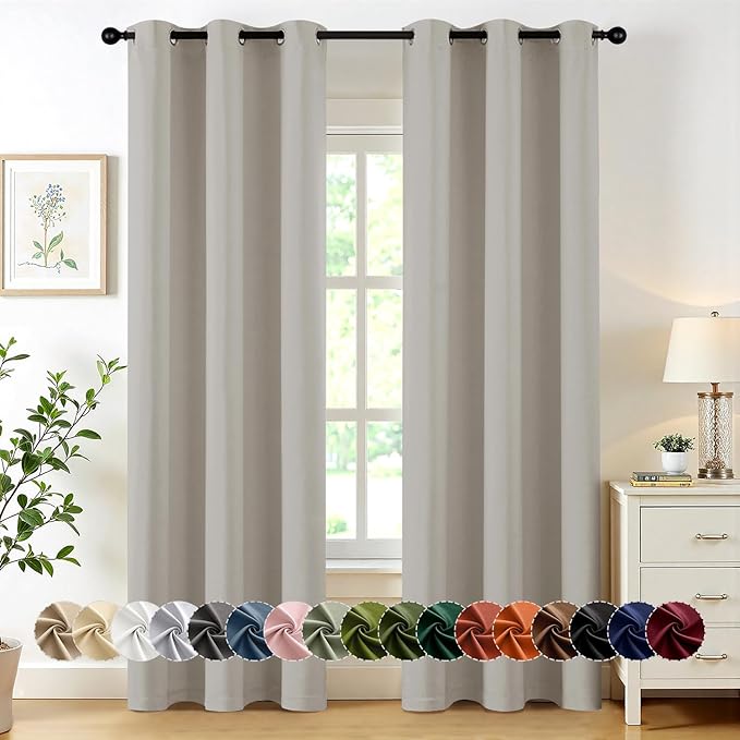 MIULEE Blackout Curtains for Bedroom Living Room 2 Panels, Thermal Insulated