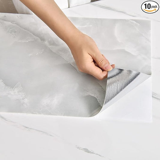 Haimin Wall Panels Peel and Stick 10 Pieces 23.6x11.8in Lightweight Backsplash