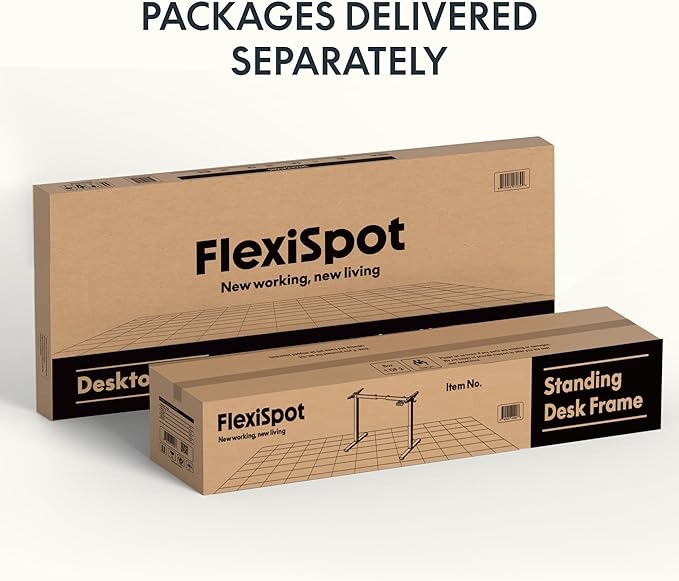 FLEXISPOT E3 Solid Wood Dual Motor Electric Standing Desk 55 x 24 Sit Stand Desk, Holds 220 lbs, Adjustable Height w/Memory Presets, Butcher Block Rubberwood Desktop & Black Frame, Ships in 2 Boxes