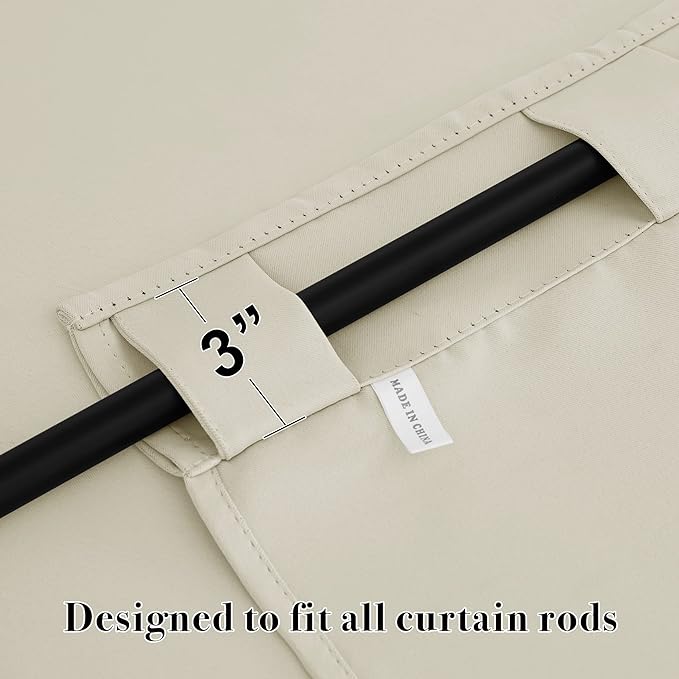 RYB HOME Blackout Curtains for Living Room, Privacy Thermal Insulating Window