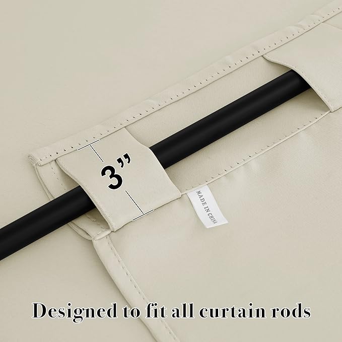 RYB HOME Blackout Curtains for Living Room, Privacy Thermal Insulating Window