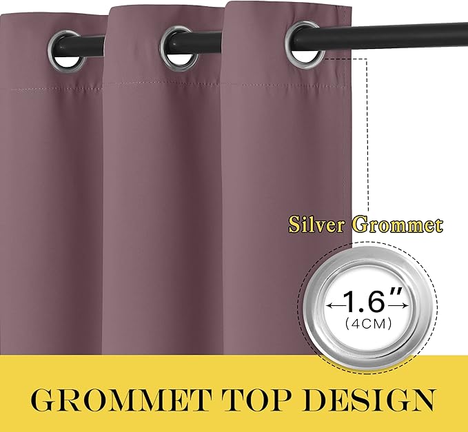 NICETOWN Sliding Door Curtains 95 inches Long