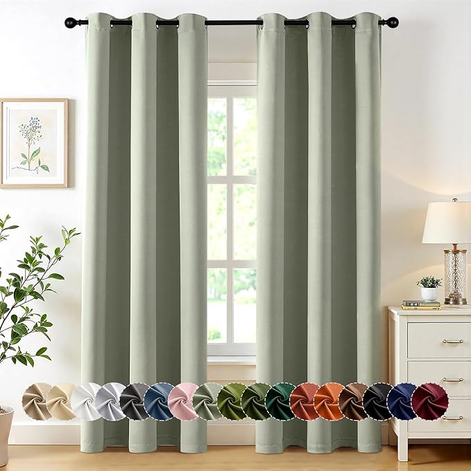MIULEE Blackout Curtains for Bedroom Living Room 2 Panels, Thermal Insulated