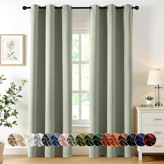 MIULEE Blackout Curtains for Bedroom Living Room 2 Panels, Thermal Insulated