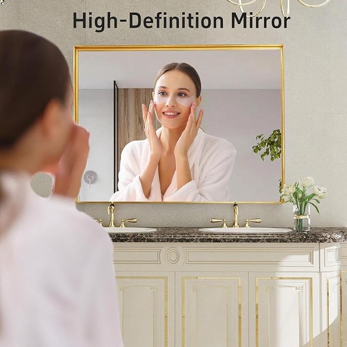 40x30 Inch Gold Bathroom Mirrors