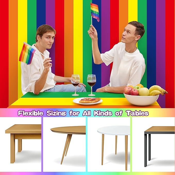 Kochorie 100 Ft x 54 Inch Rainbow Tablecloth Roll