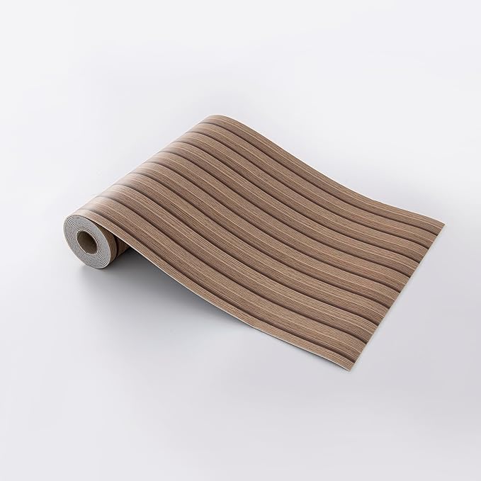 Peel and Stick PVC Slat Wall Panels, Wood Grain Self-Adhesive Soundproof