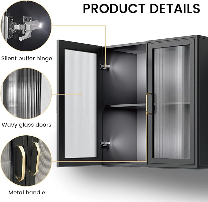 Furnaza LED Wall Storage Cabinets