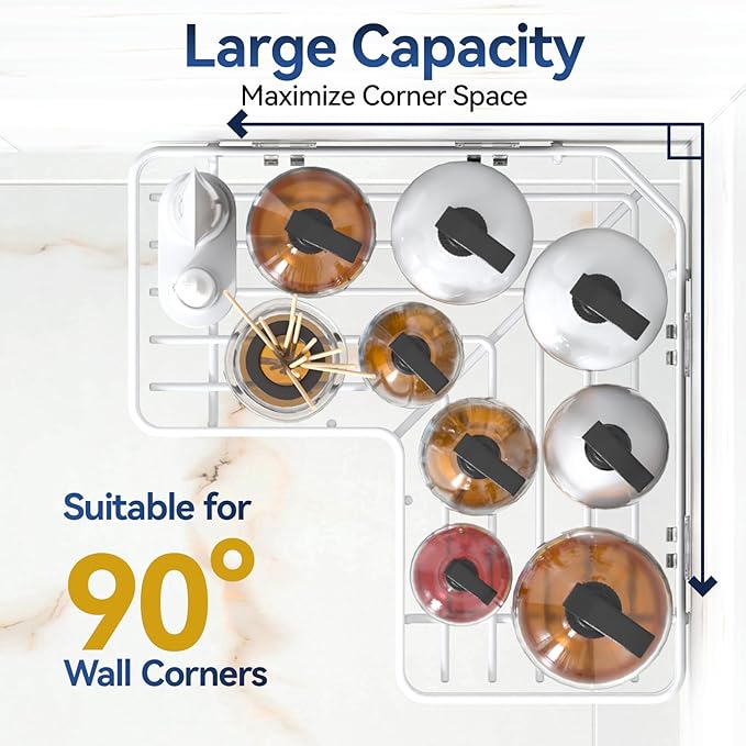 YASONIC Shower Caddy Corner, No Drilling Shower Organizer Corner