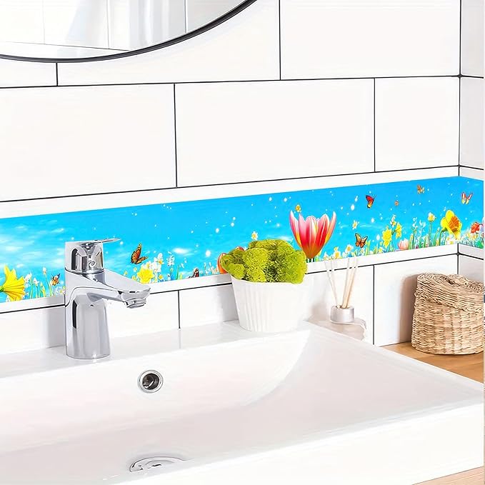 HOMETITUTE Wallpaper Border 4x196 Inch Peel and Stick Wall Border Wallpaper