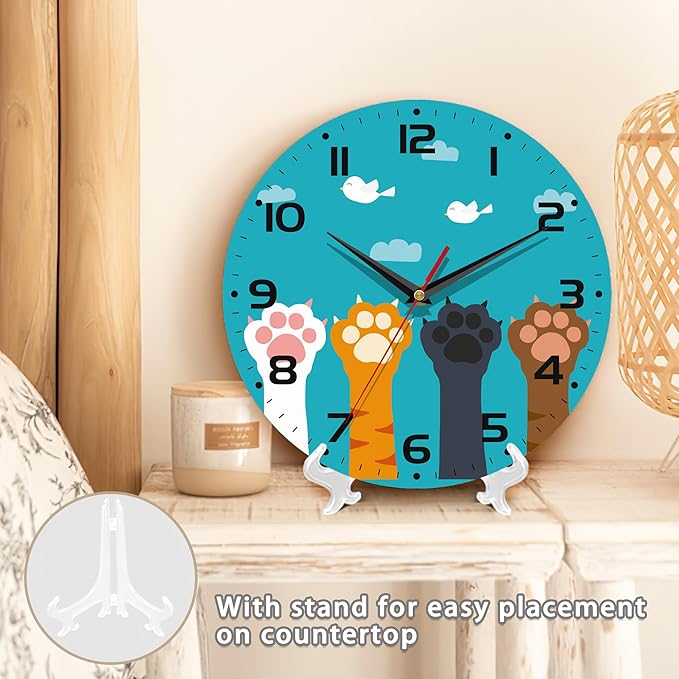 Cute Cat Paw Wall Clock