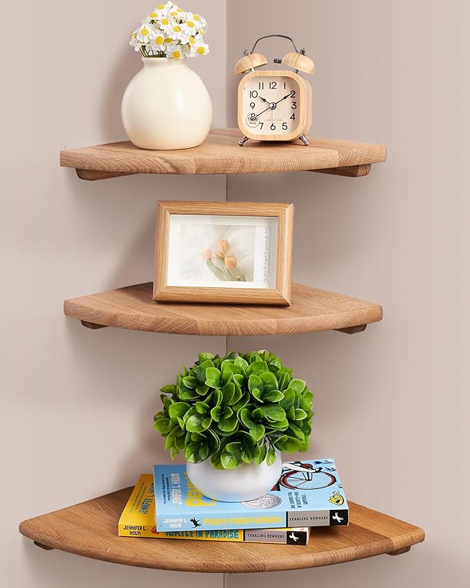 Floating Corner Shelves, Living Room