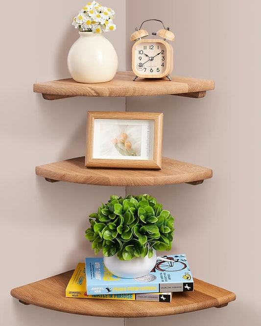 Floating Corner Shelves, Living Room