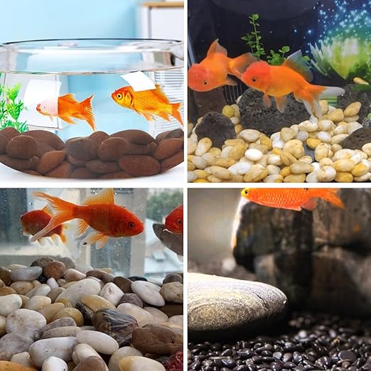 YISZM Rocks for Plant 5lbs, Red River Rocks 2-3 Inch Natural Pebbles for Indoor Plants, High Polished Decorative Stones Vase Filler Fish Tank Aquariums Landscaping Garden